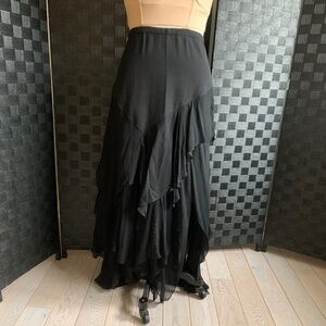 Michael Kors Collection Black Silk Skirt, size 12
